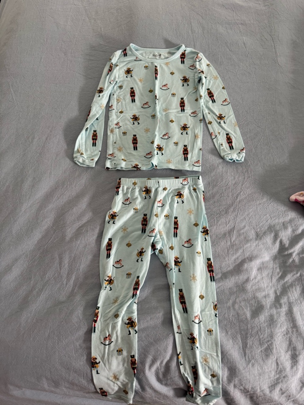 Kyte BABY Light Blue Nutcracker Print Pajama Set